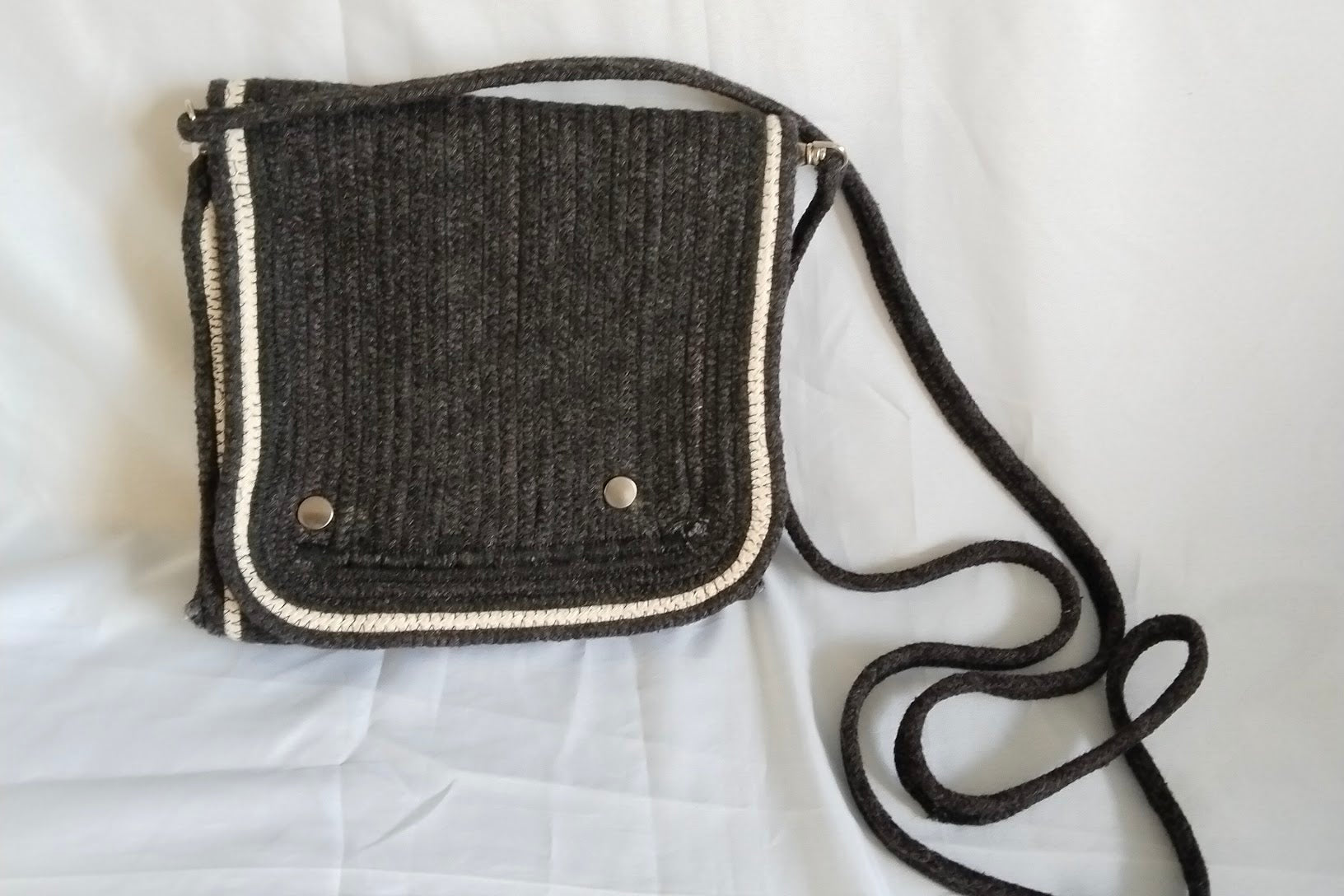 Men's Charcoal black sling bag