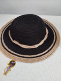 Jute and Black Asante hat