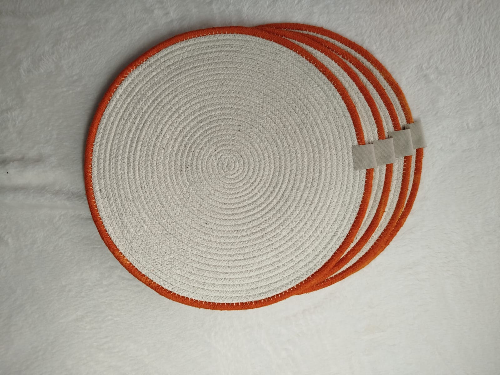 Set of 4 Orange lining Placemats