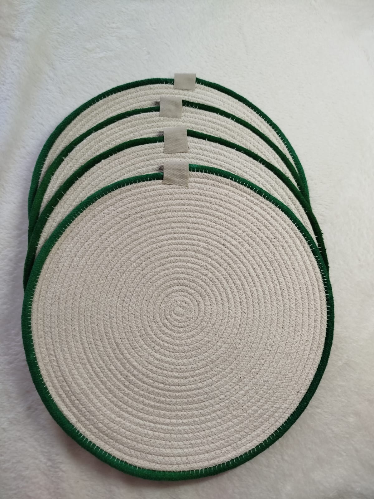 Set of 4 Green lining Placemats