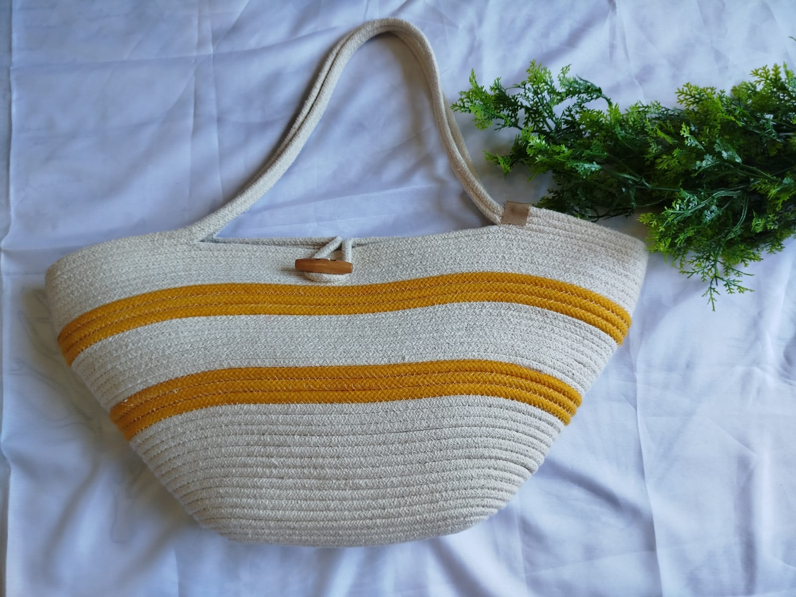 Yellow lining Shopper bag