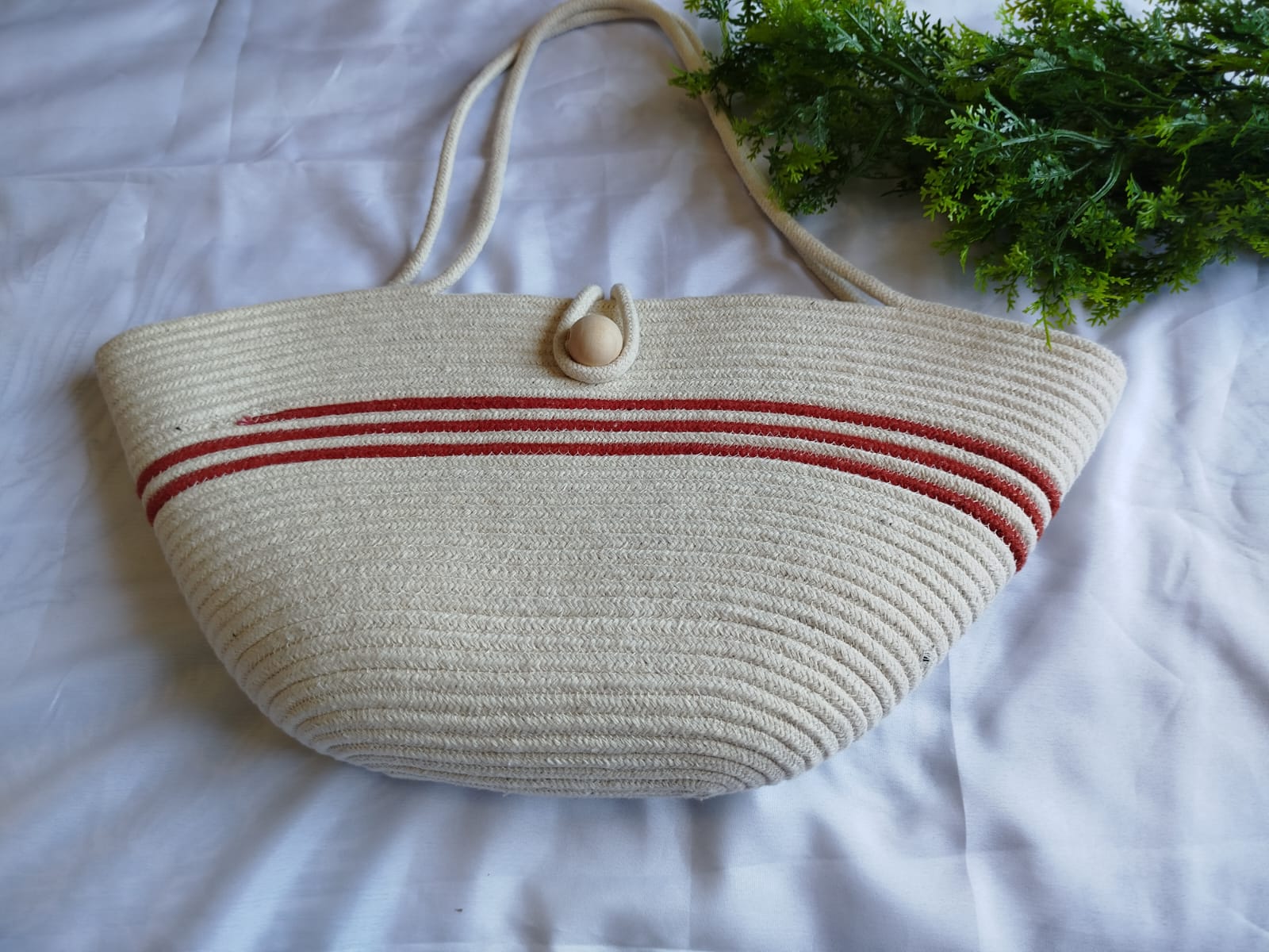 Red three lining Shopper bag 