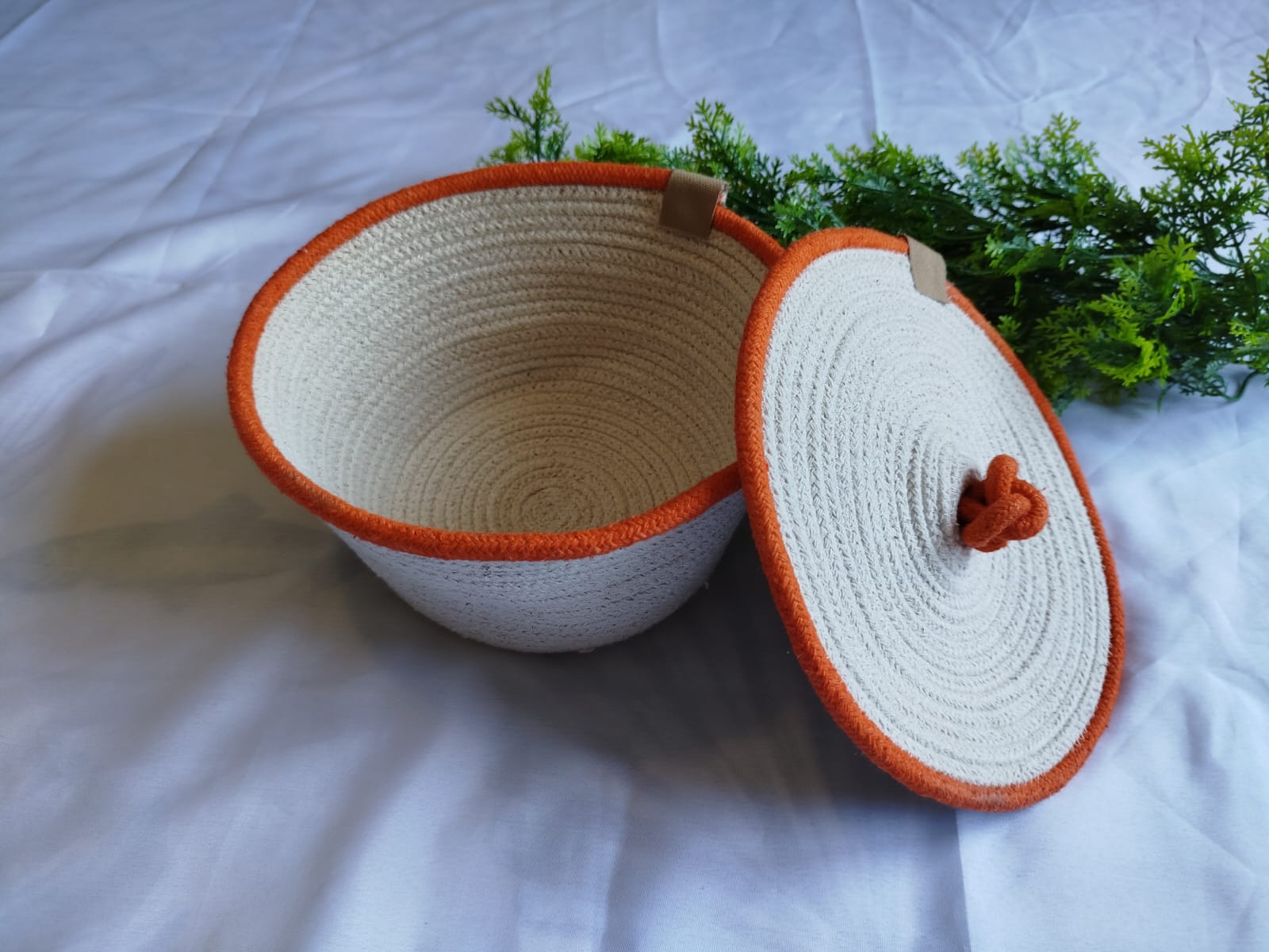 Orange lining round bowl