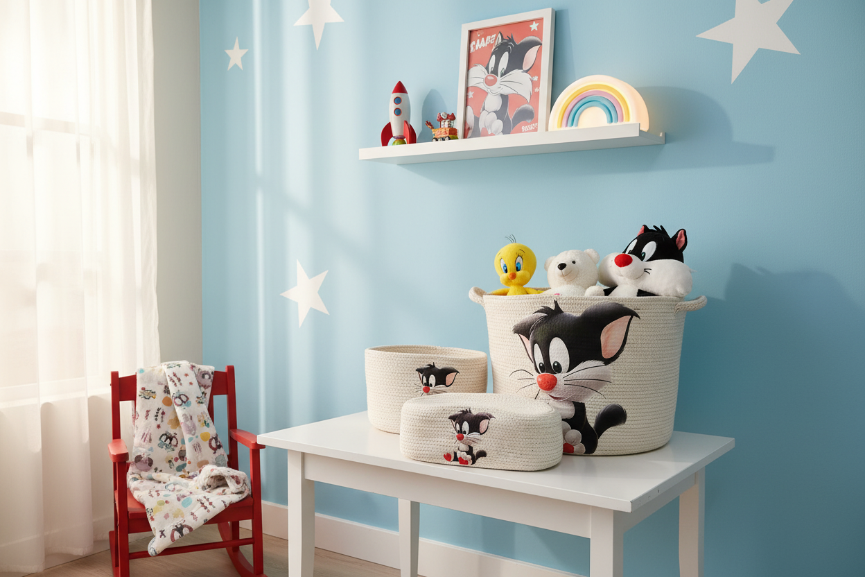 Sylvester the cat nursery set lifestyle photo