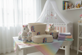 The unicorn nursery set lifestyle photo